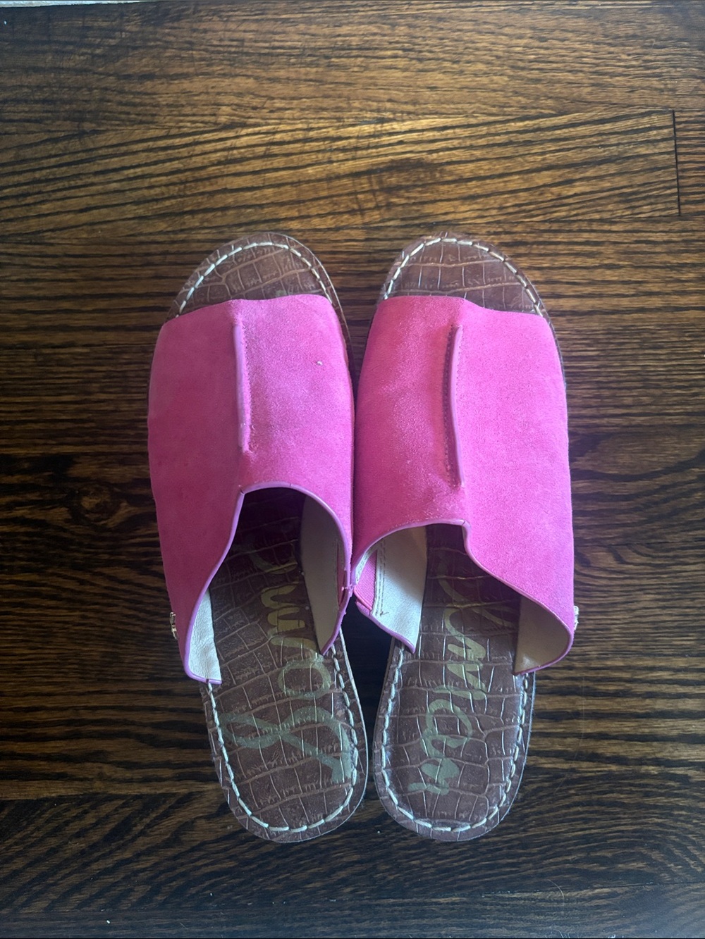 Sam Edelman Pink Suede Wedges